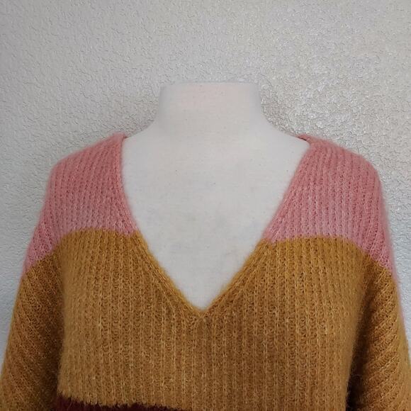Vero Moda Colorful V-Neck Knit Sweater Size S - Picture 4 of 11